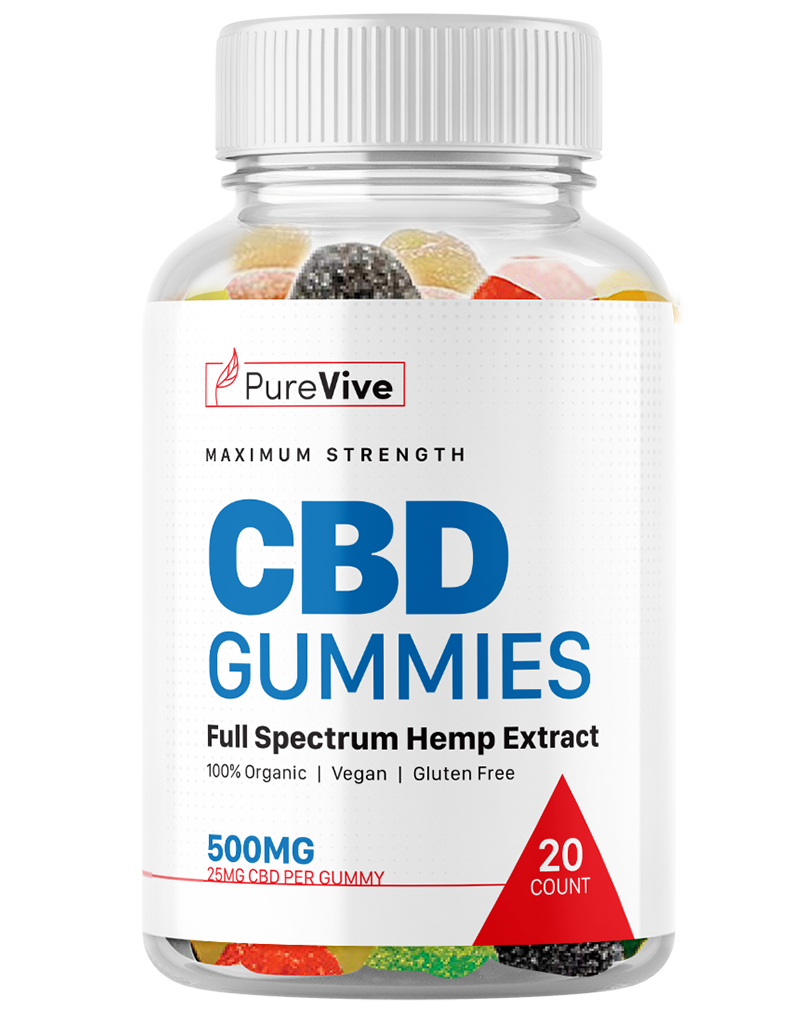 Single Pure Vive CBD Gummies bottle